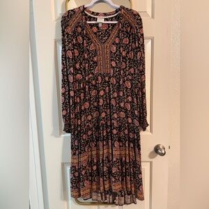 Knox Rose Maxi Dress with Pink Floral and Gold Accents